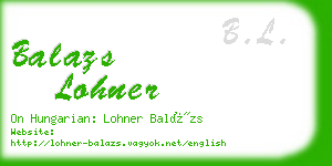 balazs lohner business card